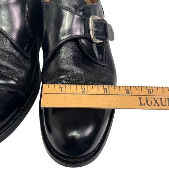 Casual Fridays Shoes Men's Size 11.5 M Black Leather Single Strap Monk Cap Toe - Picture 11 of 12